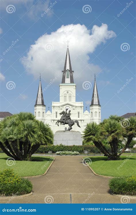 St Louis Cathedral New Orleans Stock Image Image Of White Spire