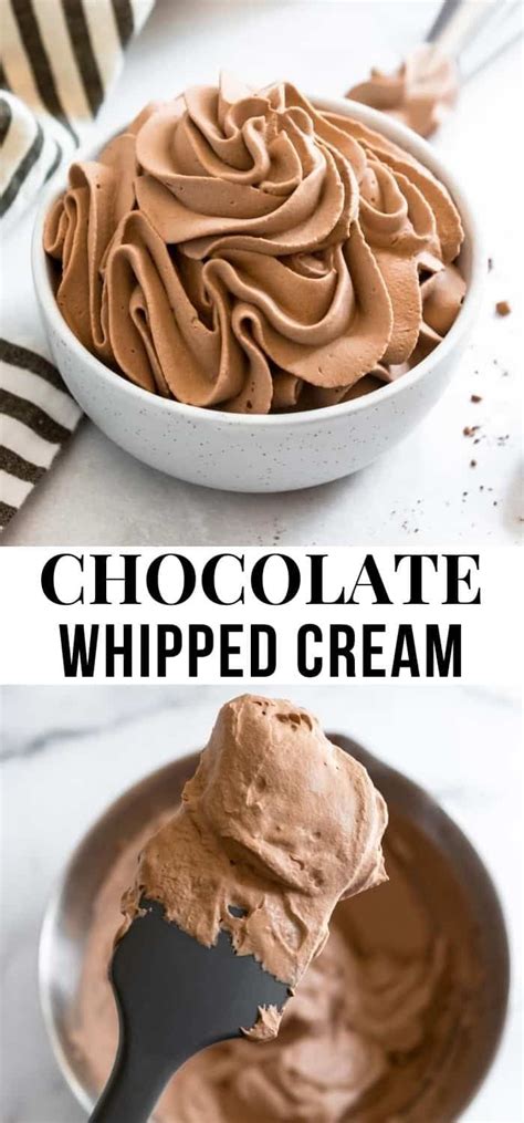 Easy Homemade Chocolate Whipped Cream Recipe Lemons And Zest Recipe