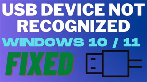 How To Fix Usb Device Not Recognized Windows 10 And 11 Tech Skillss