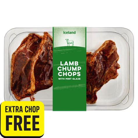 Iceland Lamb Chump Chops With Mint Glaze 400g 33 Extra Free Lamb