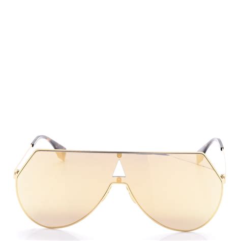 Fendi Mirrored Eyeline Sunglasses Ff 0193s Matte Gold 241243