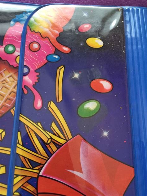 Vintage Lisa Frank Junk Food 1989 Trapper Keeper Binder Trapper