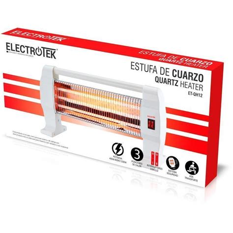 Estufa De Cuarzo 3 Ajustes De Temperatura ELECTROTEK ET QH12