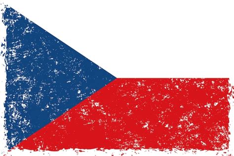 Premium Vector Czech Republic Flag Grunge Distressed Style