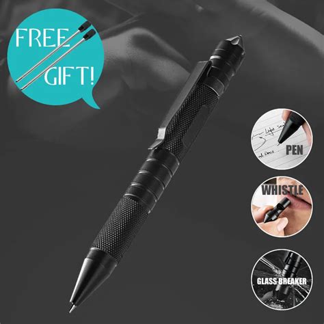 Multi Função 3 Em 1 Tactical Pen Self Defense Ferramenta EDC