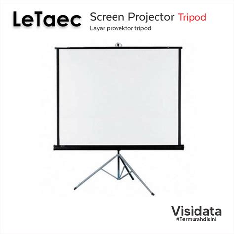 Jual LeTaec Screen Projector Tripod Layar Proyektor Tripod Shopee