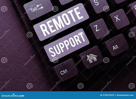 Sign Displaying Remote Support Internet Concept Help End Users To