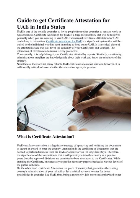 PPT Guide To Get Certificate Attestation For UAE In India States