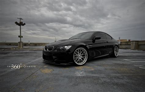 Обои Bmw 360forged Black M3e92 на телефон и рабочий стол раздел