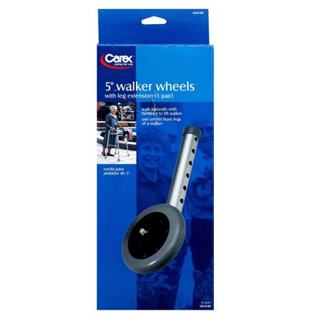 CAREX UNIVERSAL WALKER WHEELS - 5" FIXED (PAIR) - Edmonton Medical ...