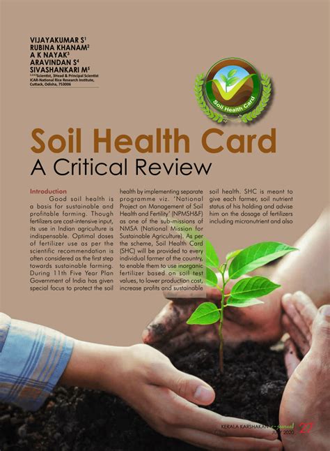 PDF Soil Health Card A Critical Review