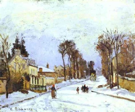 The Versailles Road At Louveciennes Camille Pissarro Wikiart Org