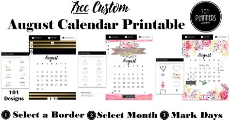 Free Printable August 2020 Calendar