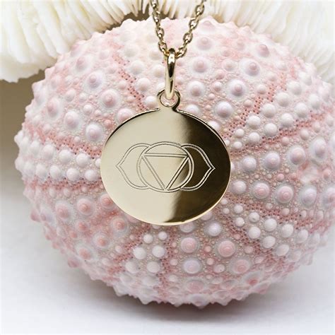 Chakra TROISIEME OEIL Médaille 17 mm collier AJNA Pendentif 6e