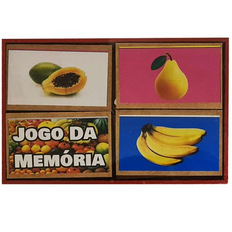 Jogo Da Memória Frutas Brinquedo Educativo Em Madeira no Shoptime