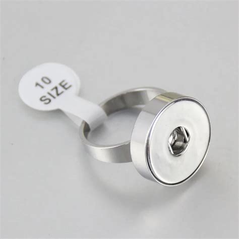 Fashion Round Stainless steel metal snap rings fit 18MM snap buttons ...