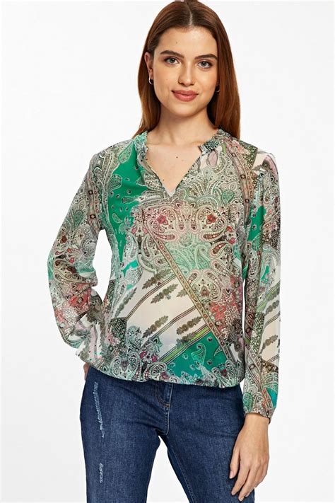 Fulfil Your Inner Boho Vibe In This Gorgeous Paisley Blouse Green