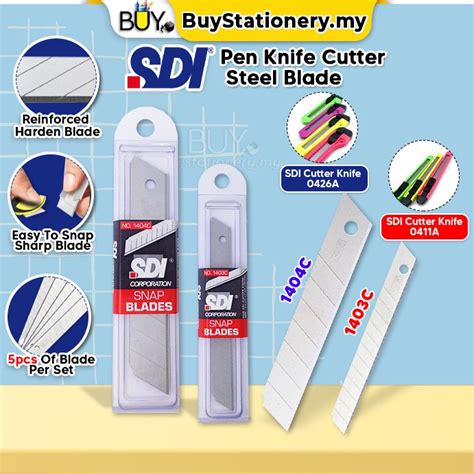 Sdi Big Small Snap Blades Cutter Blade Refill Mata Pisau C