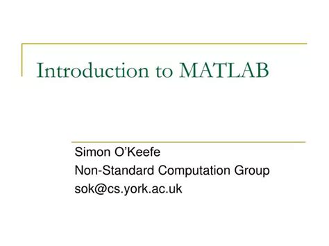 Ppt Introduction To Matlab Powerpoint Presentation Free Download