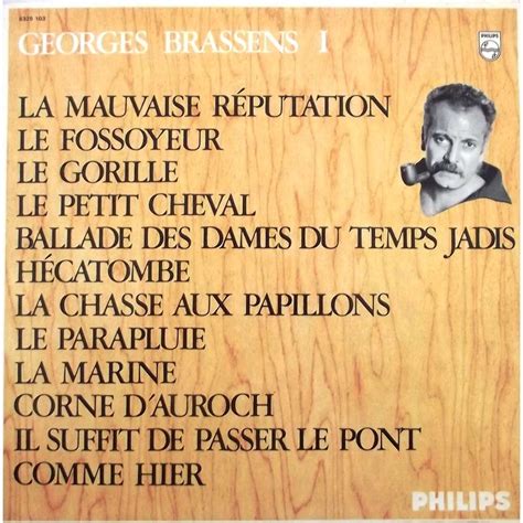 Georges Brassens 1 La Mauvaise Réputation De Georges Brassens 33t Chez Vinyl59 Ref117903623