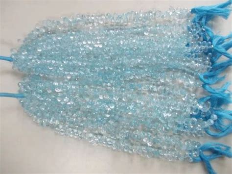 Blue Topaz Faceted Briolettes Strand At Best Price In Jaipur