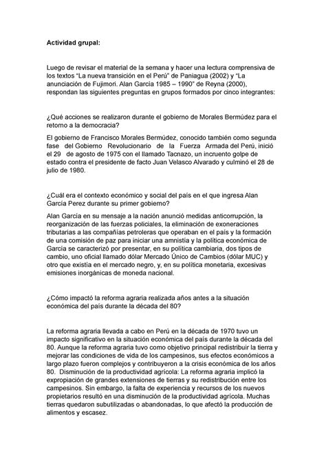 Problemas En El Peru Borrador Desaf Os Y Problemas En El Per Utp