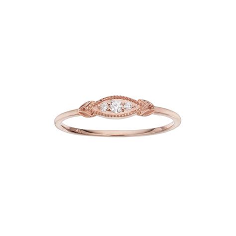 LC Lauren Conrad 10k Rose Gold Diamond Accent Marquise Ring Rose Gold