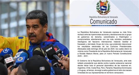 Venezuela Rompe Relaciones Diplom Ticas Con M Ltiples Pa Ses