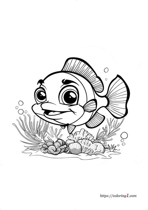 Coral Reef Fish - Free Coloring Sheet