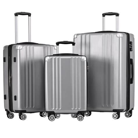 Set De Valise Valise Rigide En ABS 4 Roulettes Multidirectionnelles