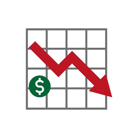 red arrow  chart analysis  stock market icon  vector art