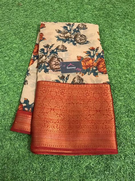 Pure Chanderi Digital Printed Sarees