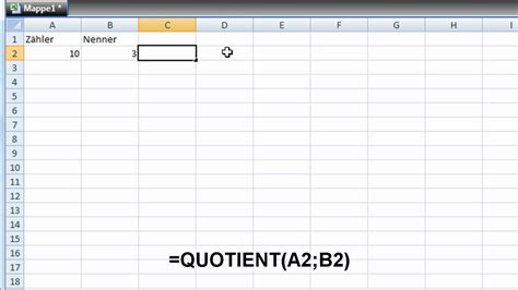 40 Weitere Excel Funktionen QUOTIENT YouTube
