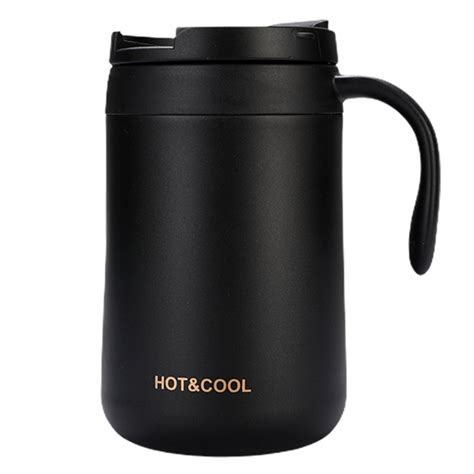 Wirlsweal Insulated Mug With Wide Handle Iced Coffee Mug With Snap On