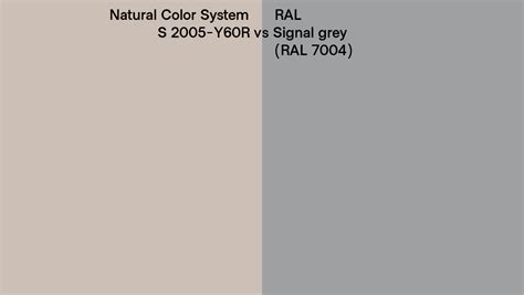 Natural Color System S 2005 Y60r Vs Ral Signal Grey Ral 7004 Side By