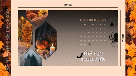 OCTOBER HALLOWEEN DESKTOP Calendar Wallpaper - Etsy