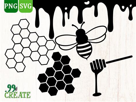 Honeycomb Honey Bee Svg