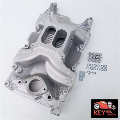 Small Block Mopar Aluminum Satin Intake Manifold Air Gap