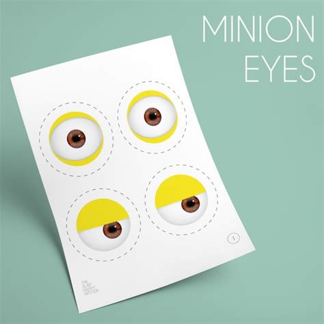 Minion Eyes Printable Template Pumpkin Decorating Mason