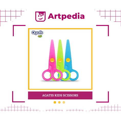 Jual Agatis Kids Scissors Plastic Neon Color Gunting Anak 3 Tahun