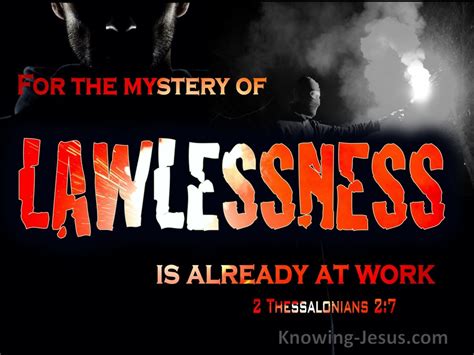 2 Thessalonians 2:7 The Mystery Of Lawlessness Is Already At Work (gray)