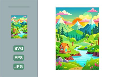 Landscape Vector Landscape Background Graphic by Wanda Design ...