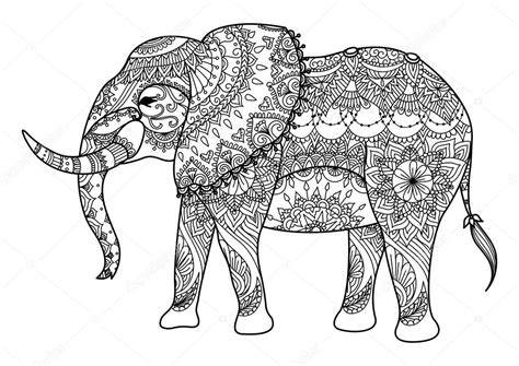 Mandala elefante línea de arte Stock Vector by ©somjaicindy@gmail.com ...