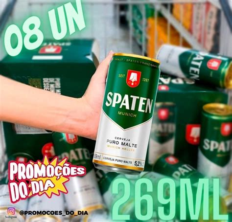 Cerveja Spaten Puro Malte Lata 269ml Pack 8 unidades Promoções do Dia