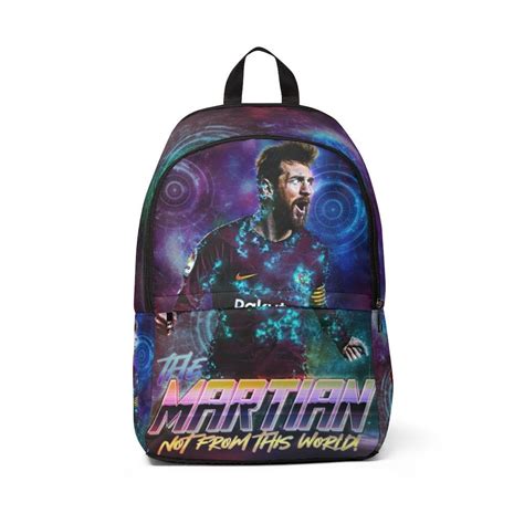 Lionel Messi The Martian Unisex Fabric Backpack Sports Soccer Argentina