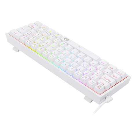 Teclado Mecânico Gamer Redragon Fizz RGB Switch Brown ABNT2 White