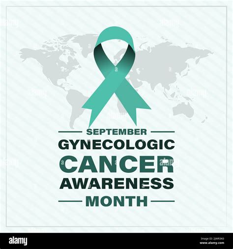 September Is Gynecological Cancer Awareness Month Background Poster