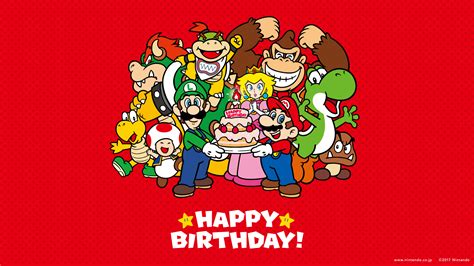 Nintendo releases Super Mario "Happy Birthday" wallpapers | The GoNintendo Archives | GoNintendo