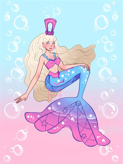 Bubbling Mermaid Barbie Mermay2023 By Ashourii On Deviantart