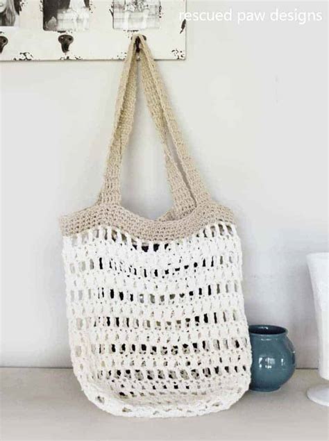 Beginner Crochet Market Tote Bag ⋆ Crochet Bag Tutorial